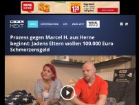 Bild zum Artikel: Prozess gegen Marcel H. beginnt: Jadens Eltern wollen 100.000 Euro Schmerzensgeld