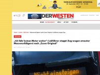 Bild zum Artikel: „Ich fahr keinen Meter weiter“: Lokführer stoppt Zug wegen erneuter Massenschlägerei nach „Essen Original“