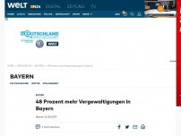 Bild zum Artikel: 48 Prozent mehr Vergewaltigungen in Bayern