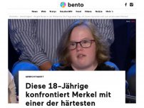 Bild zum Artikel: Diese 18-Jährige konfrontiert Merkel mit einer der härtesten Fragen im Wahlkampf