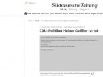 Bild zum Artikel: CDU-Politiker Heiner Geißler ist tot