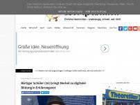 Bild zum Artikel: Bärtiger Schüler (16) bringt Merkel zu digitaler Bildung in Erklärungsnot