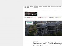 Bild zum Artikel: Grünen-Chef Özdemir will das Fahren von Geländewagen teurer machen