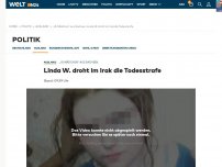 Bild zum Artikel: IS-Mädchen aus Sachsen: Linda W. droht im Irak die Todesstrafe