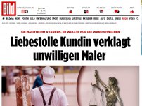 Bild zum Artikel: Schlampig gepinselt! - Sexhungrige Kundin verklagt unwilligen Maler 