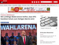 Bild zum Artikel: TV Kolumne „ARD-Wahlarena“ - Wie unfähige Moderatoren helfen, dass SPD-Kandidat Schulz zum Heiligen Martin wird