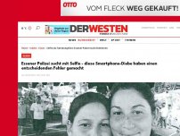 Bild zum Artikel: Essener Polizei sucht mit Selfie - diese Smartphone-Diebe haben einen entscheidenden Fehler gemacht