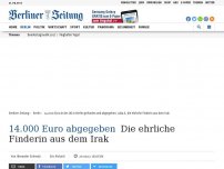 Bild zum Artikel: 14.000 Euro abgegeben: Die ehrliche Finderin aus dem Irak