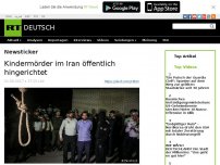 Bild zum Artikel: Kindermörder im Iran öffentlich hingerichtet
