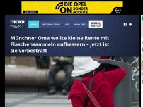 Bild zum Artikel: Münchner Oma wollte kleine Rente mit Flaschensammeln aufbessern – jetzt ist sie vorbestraft