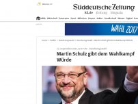 Bild zum Artikel: Martin Schulz gibt dem Wahlkampf Würde