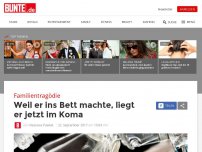 Bild zum Artikel: Schreckliche Tragödie: Weil der 3-Jährige ins Bett machte, liegt er jetzt im Koma!