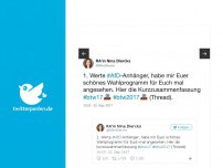 Bild zum Artikel: Eine Kurzzusammenfassung des Wahlprogramms der AfD