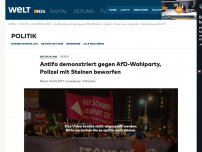 Bild zum Artikel: Berlin: Antifa demonstriert gegen AfD-Wahlparty, Polizei mit Steinen beworfen