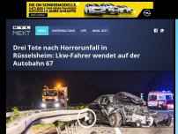 Bild zum Artikel: Drei Tote nach Horrorunfall in Rüsselsheim: Lkw-Fahrer wendet auf der Autobahn
