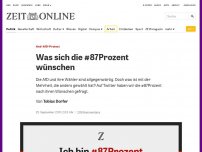 Bild zum Artikel: Anti-AfD-Protest: Was sich die #87Prozent wünschen