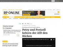 Bild zum Artikel: Ausstieg aus Partei und Fraktion - Petry und Pretzell kehren der AfD den Rücken