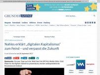 Bild zum Artikel: SPD-Fraktionsvorsitzende: Nahles erklärt „digitalen Kapitalismus“ zum Feind – und verpasst die Zukunft