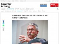 Bild zum Artikel: Autor Thilo Sarrazin zur AfD: «Merkel hat nichts verstanden»