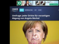 Bild zum Artikel: Umfrage: Jeder Dritte für vorzeitigen Abgang Merkels