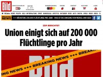 Bild zum Artikel: ZDF berichtet - Union einigt sich auf 200 000 Flüchtlinge pro Jahr