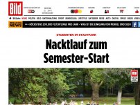 Bild zum Artikel: Studenten im Stadtpark - Nacktlauf zum Semester-Start