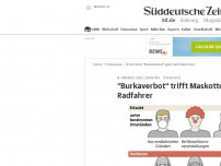 Bild zum Artikel: 'Burkaverbot' trifft Maskottchen und Radfahrer