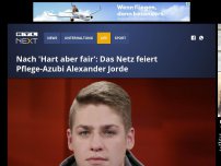 Bild zum Artikel: Nach neuem TV-Auftritt: Das Netz feiert Pflege-Azubi Alexander Jorde