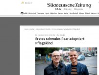 Bild zum Artikel: Erstes schwules Paar adoptiert Pflegekind