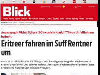 Bild zum Artikel: Augenzeugin wurde von Unfallfahrern bedroht: Eritreer fahren im Suff Rentner um