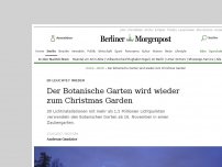 Bild zum Artikel: Er leuchtet wieder: Der Botanische Garten wird wieder zum Christmas Garden