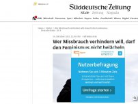 Bild zum Artikel: Wer Missbrauch verhindern will, darf den Feminismus nicht belächeln