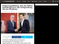 Bild zum Artikel: Regierungsbildung: Van der Bellen beauftragt Kurz mit Fertigstellung des Jus-Studiums