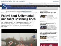 Bild zum Artikel: Weiningen ZH: Polizei baut Selbstunfall und fährt Böschung hoch