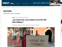 Bild zum Artikel: Ein-Mann-Demo in Ochsenfurt: 'Ich stehe hier und schäme mich für 694 AfD-Wähler'