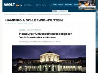 Bild zum Artikel: Nach Zwischenfällen: Hamburger Universität muss religiösen Verhaltenskodex einführen
