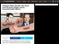 Bild zum Artikel: Schwarz-Blau bereits fix? Kurz und Strache zeigen neues Freundschafts-Tattoo