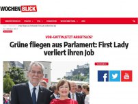 Bild zum Artikel: Grüne fliegen aus Parlament: First Lady verliert ihren Job