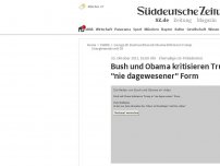 Bild zum Artikel: Bush und Obama kritisieren Trump in 'nie dagewesener' Form