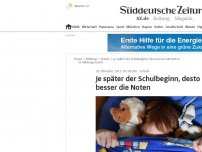 Bild zum Artikel: Je später der Schulbeginn, desto besser die Noten