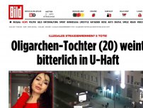 Bild zum Artikel: Illlegales Rennen? 5 Tote! - Oligarchen-Tochter (20) weint bitterlich in U-Haft