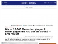 Bild zum Artikel: Rund 12.000 Menschen gehen in Berlin gegen die AfD auf die Straße