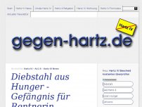 Bild zum Artikel: Diebstahl aus Hunger - Gefängnis für Rentnerin