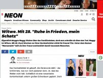 Bild zum Artikel: Maggy Walter: Witwe. Mit 28. 'Ruhe in Frieden, mein Schatz'