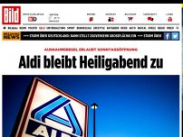 Bild zum Artikel: Sonntagsöffnung erlaubt - Aldi bleibt Heiligabend zu