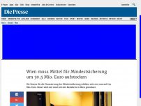 Bild zum Artikel: Wien muss Mittel für Mindestsicherung um 30,5 Mio. Euro aufstocken