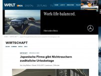 Bild zum Artikel: Originelle Idee: Japanische Firma gibt Nichtrauchern zusätzliche Urlaubstage