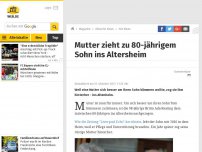 Bild zum Artikel: Mutter zieht zu 80-jährigem Sohn ins Altersheim