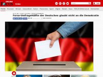 Bild zum Artikel: Forsa-Umfrage - Hälfte der Deutschen glaubt nicht an die Demokratie