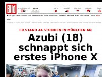 Bild zum Artikel: Er stand 44 Stunden an - Azubi (18) schnappt sich erstes iPhone X